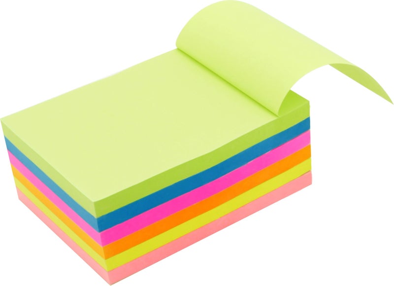 4A Sticky Notes,4 x 6 Inches,Large Size,Neon Assorted,Self-Stick Notes,100 Sheets/Pad,6 Pads/Pack,4A 406x6-N - Image 5